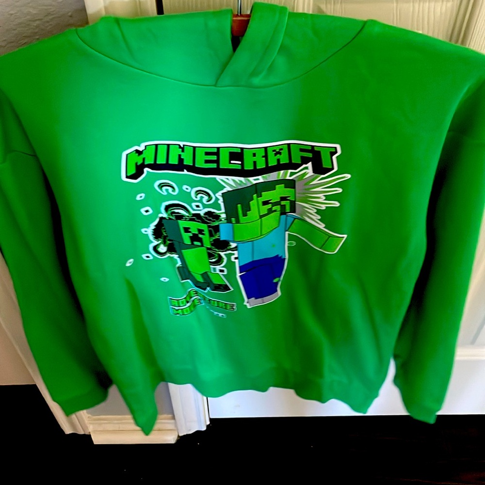 Kids Green Minecraft Hoodie